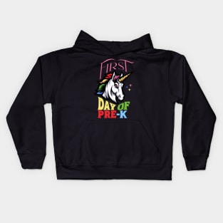 First Day of Pre-K Unicorn Kids Hoodie